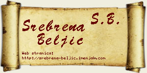 Srebrena Beljić vizit kartica
